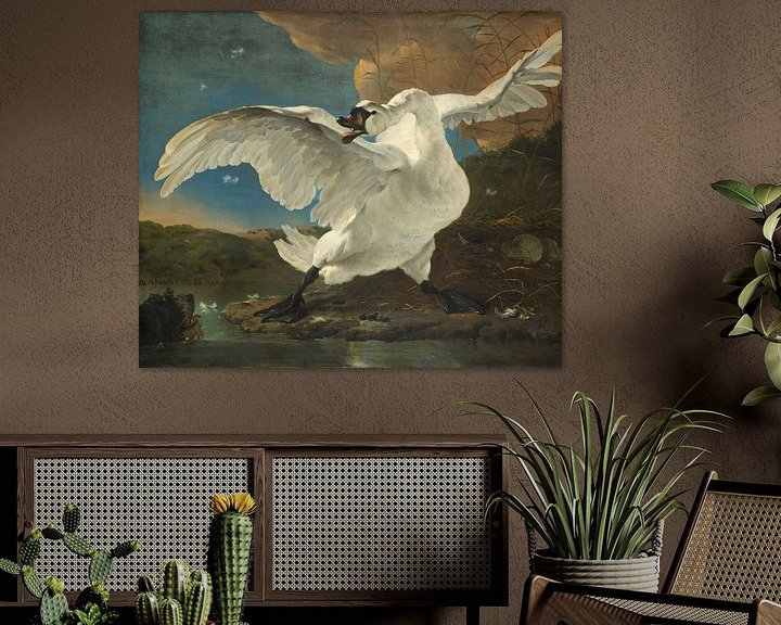 De bedreigde zwaan, Jan Asselijn op canvas, behang, poster en meer